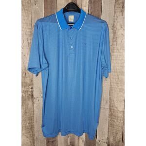 CALLAWAY Opti-Dri Golf Short Sleeve Polo SHIRT Blue White Stripe Men's size XL